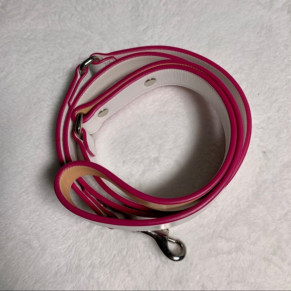 Coach Other - NEW COACH GENUINE LEATHER WHITE/PINK PET LEASH